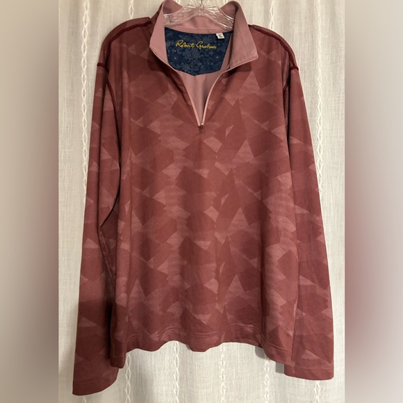 Men’s Robert Graham pullover top. Mauve/deep pink. Sz. L - Picture 4 of 8